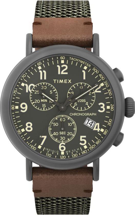Standard Chronograph TW2U89500 - Kvarts - Gunmetal - Herreklokker - Stoff - Mineral