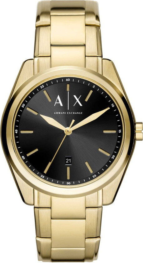 Giacomo AX2857 - Kvarts - Gull - Herreklokker - Rustfritt stål - ledd m/pin - Mineral