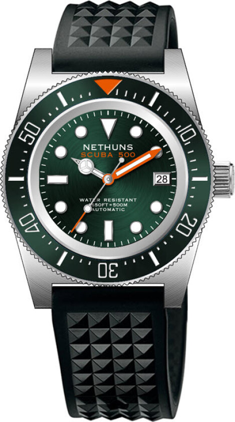 Scuba 500 Automatic Diver SS515 - Automatisk - Sølv - Herreklokker - Gummi - Safir