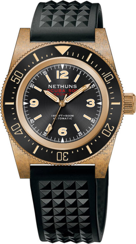 Scuba 500 Bronze Automatic Diver SB531 - Automatisk - Bronse - Herreklokker - Gummi - Safir