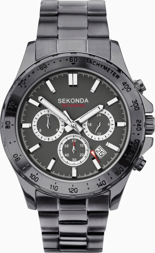 Mens Chronograph 1660 - Kvarts - Grå - Herreklokker - Rustfritt stål - ledd m/pin - Mineral