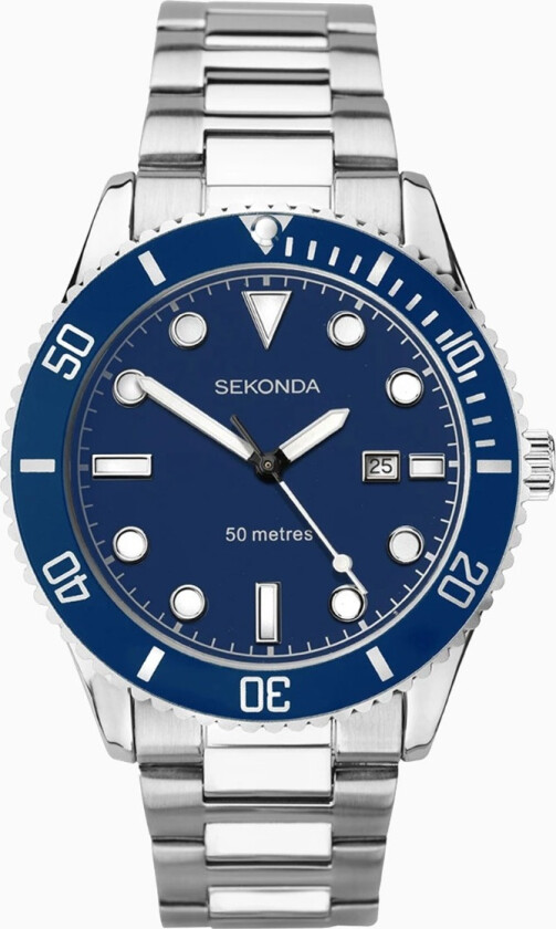 Mens Steel Watch 1789 - Kvarts - Sølv - Herreklokker - Rustfritt stål - ledd m/pin - Mineral