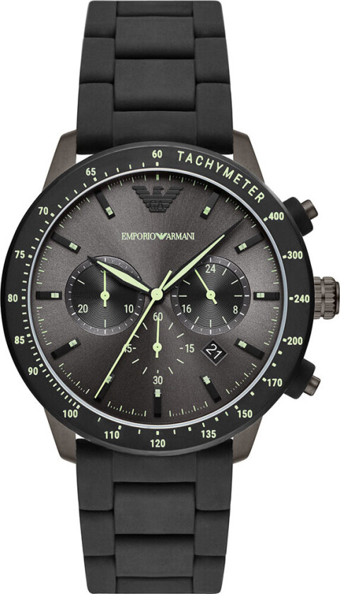 Emporio Armani Mario AR11410 - Kvarts - Sort - Herreklokker - Rustfritt stål - ledd m/pin - Mineral