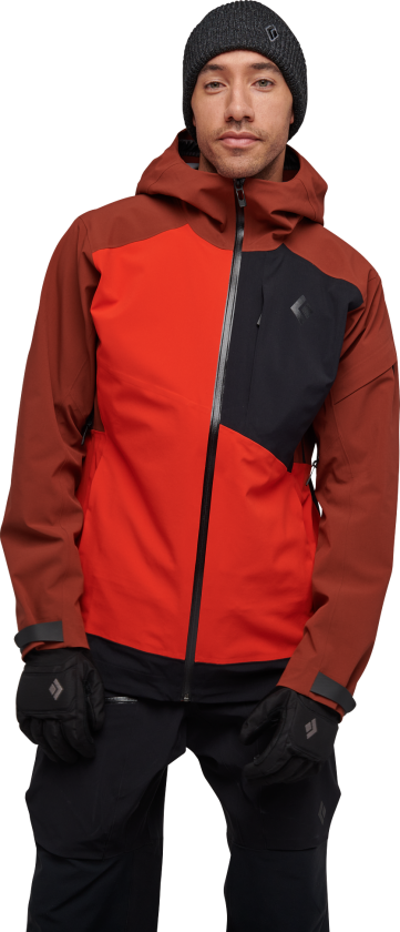 Men's Recon Stretch Ski Shell Jacket S, Mulled Cider/Black Octane