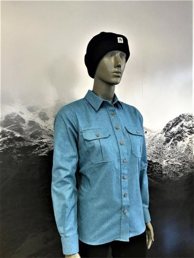 LeisureWool Reborn Wool Shirt W's Blue Melange L