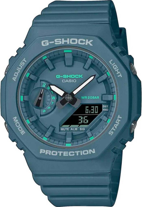 G-Shock GMA-S2100GA-3AER - Anadigi - Blå - Dameklokker - Resin - Mineral