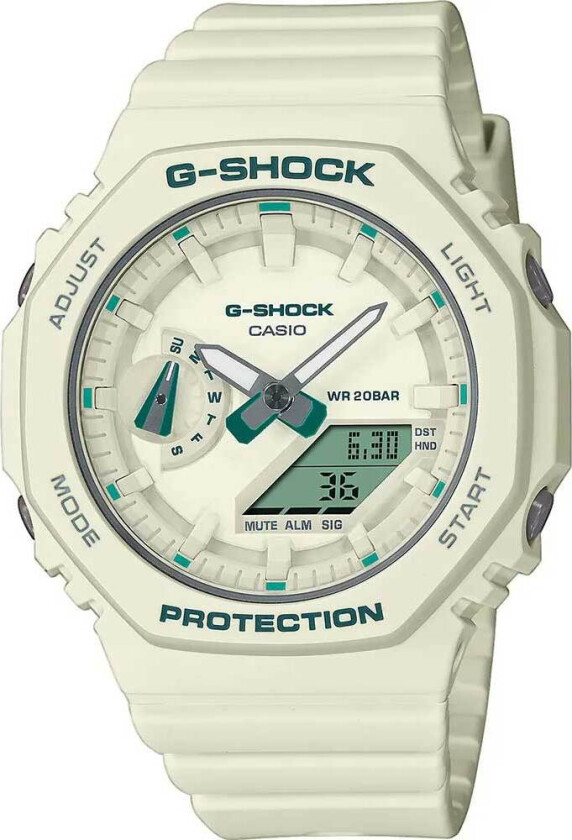G-Shock GMA-S2100GA-7AER - Anadigi - Krem - Dameklokker - Resin - Mineral