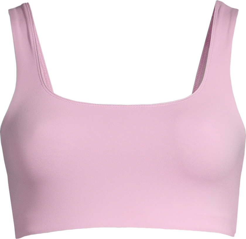 Women's Square Neck Bikini Top 34, Clear Pink