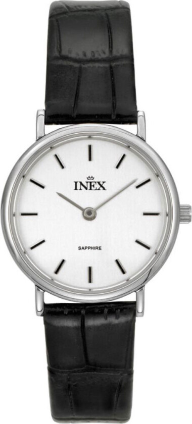Inex Ladies Silver White A69194S4I - Kvarts - Sølv - Dameklokker - Skinn - Safir