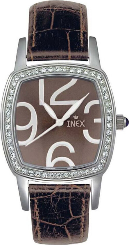 Inex Ladies Silver Brown A69221S1I - Kvarts - Sølv - Dameklokker - Skinn - Mineral