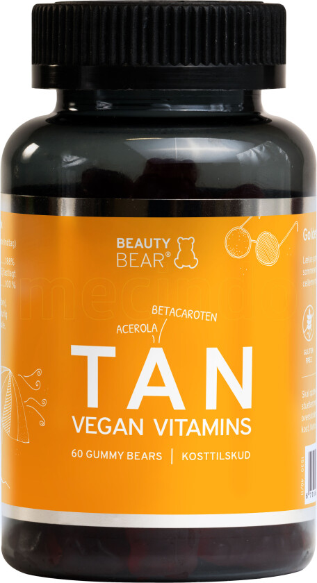 BeautyBear Tan Vitamins Gummies - 60 Tabletter