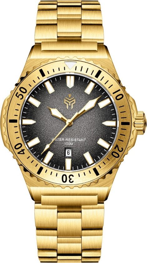 Myles Gold Black SPW8101 - Kvarts - Gull - Herreklokker - Rustfritt stål - ledd m/pin - Mineral