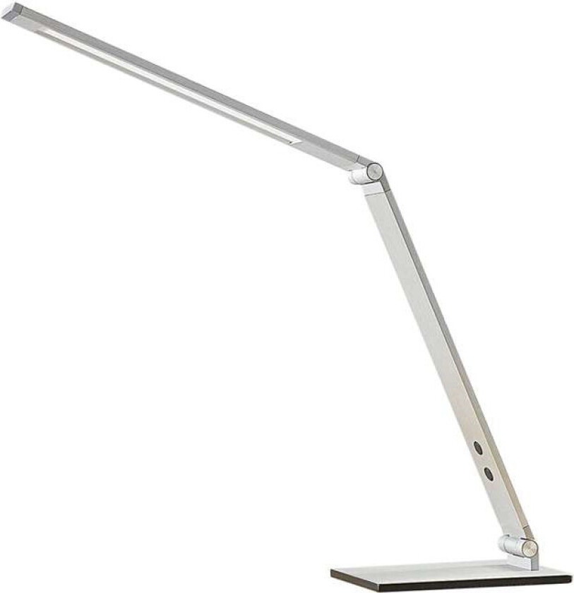 LED-skrivebordslampe Nicano i aluminium med dimmer