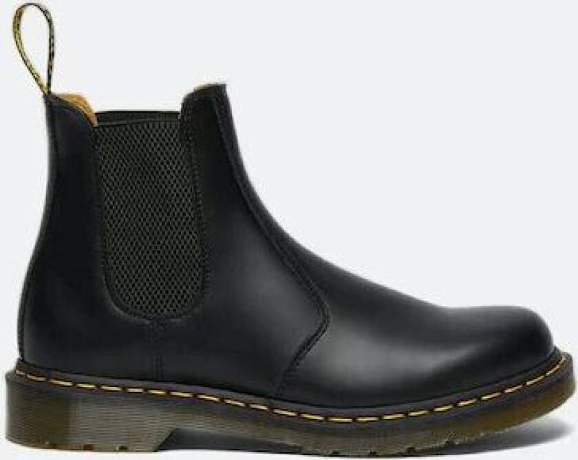 2976 Yellow Stitch Smooth Leather Chelsea Boots - Black Vintage 36