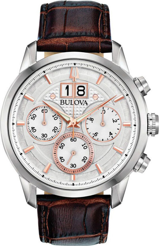 Sutton Classic 96B309 - Kvarts - Sølv - Herreklokker - Skinn - Mineral