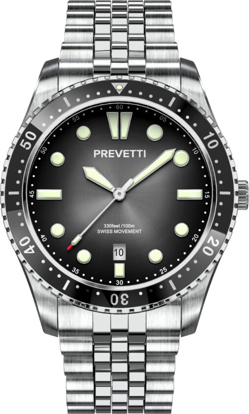 Urbane Proxima Swiss Movement PR1701 - Kvarts - Sølv - Herreklokker - Rustfritt stål - ledd m/pin - Safir