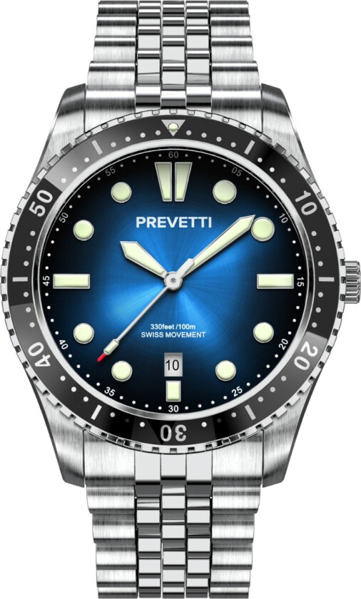 Urbane Proxima Swiss Movement PR1703 - Kvarts - Sølv - Herreklokker - Rustfritt stål - ledd m/pin - Safir