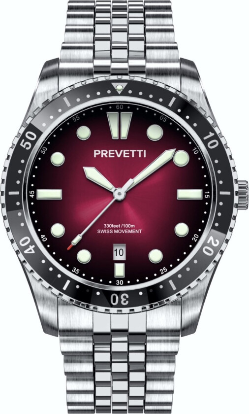 Urbane Proxima Swiss Movement PR1704 - Kvarts - Sølv - Herreklokker - Rustfritt stål - ledd m/pin - Safir