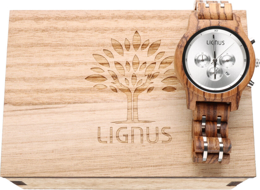 Charlotte Zebra Wood Chronograph LW0201 - Kvarts - Tree - Dameklokker - Tre - Mineral