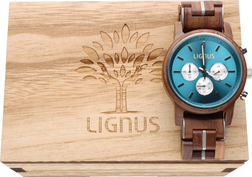Maui Walnut Wood Chronograph LW0301 - Kvarts - Brun Tree - Herreklokker - Tre - Mineral