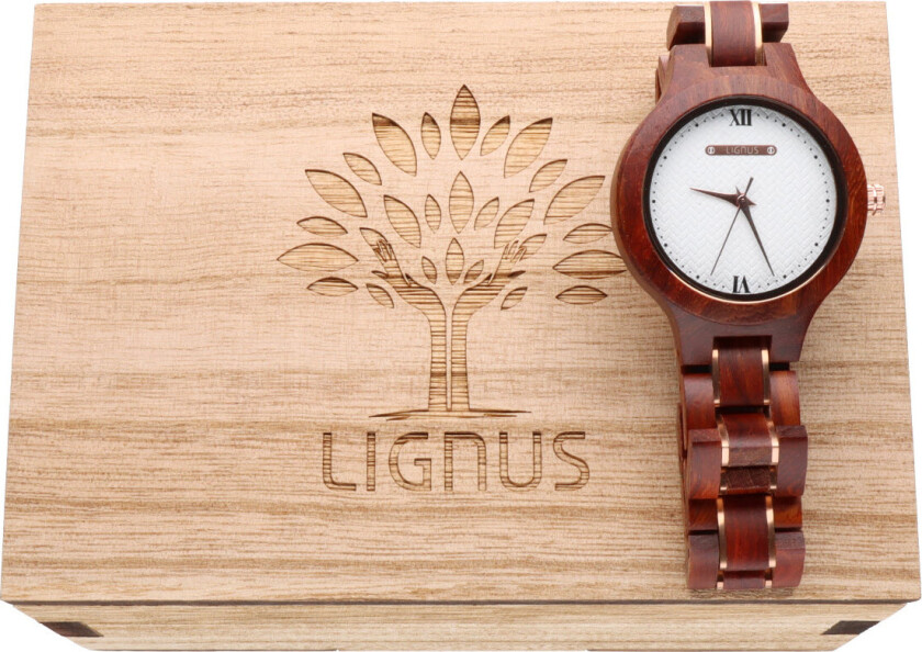 Emma Red Sandalwood LW0402 - Kvarts - Tree - Dameklokker - Tre - Mineral