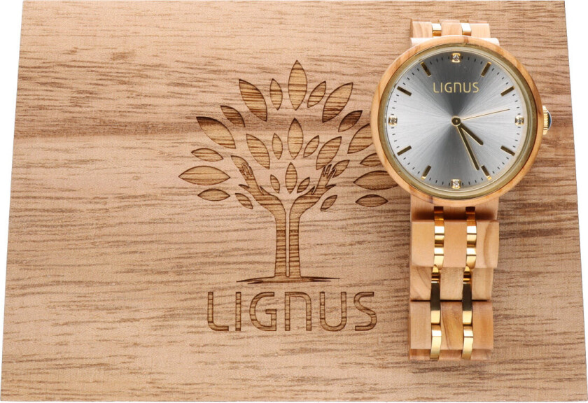 Rosie Olive Wood LW0601 - Kvarts - Tree - Dameklokker - Tre - Mineral