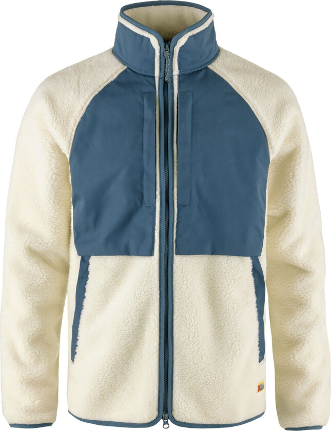 Men's Vardag Pile Jacket L, Chalk White-Indigo Blue