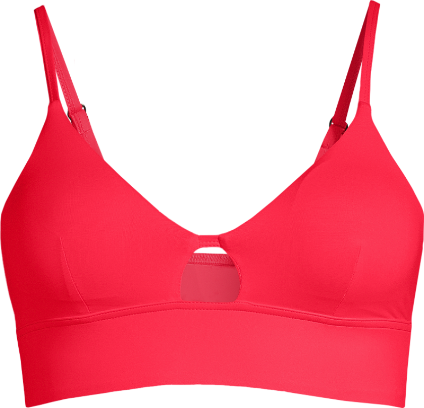 Women's Triangle Cut-Out Bikini Top 44, Summer Red