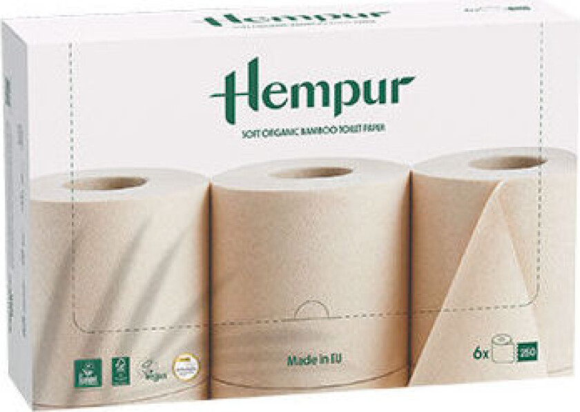 Toalettpapir (bambus) 6 ruller - 1 Pakker