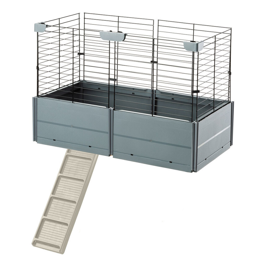 Ferplast Smådyrbur Multipla Double - Tak-utvidelse: L 37 x B 72 x H 50 cm
