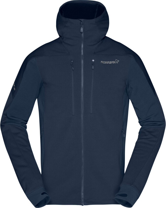 Men's Trollveggen Powerstretch Pro Zip Hood M, Indigo Night