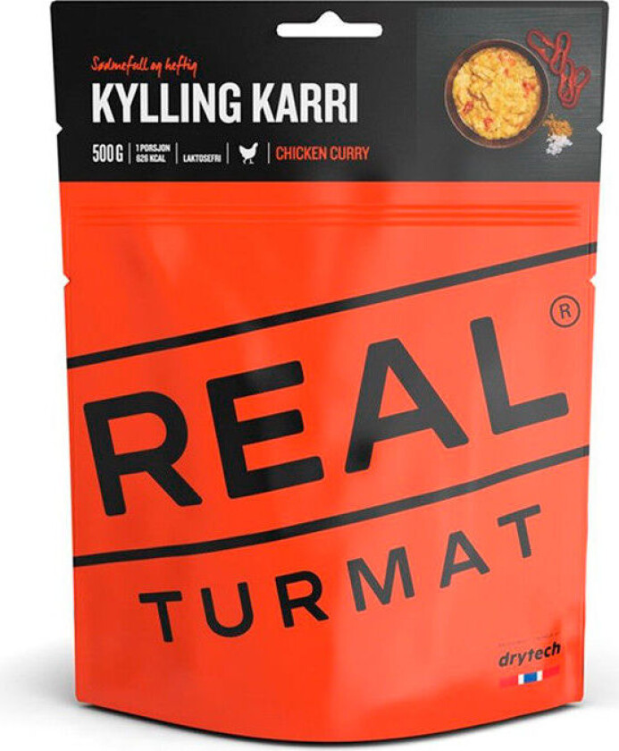 Real Turmat Real Turmat Kylling Karri  Laktosefri 500gr