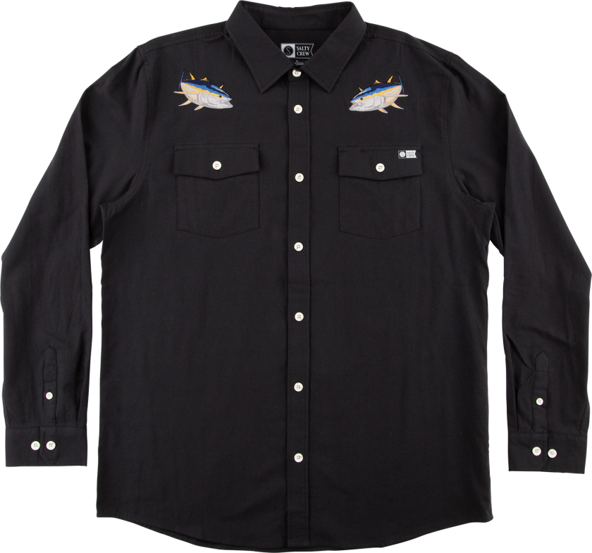 Men's Cortes Long Sleeve Woven S, Black