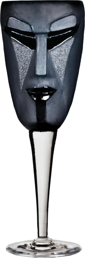 Kubik vinglass svart