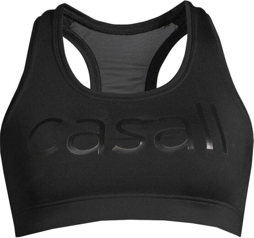 Iconic Wool Sports Bra Black Logo S/AB