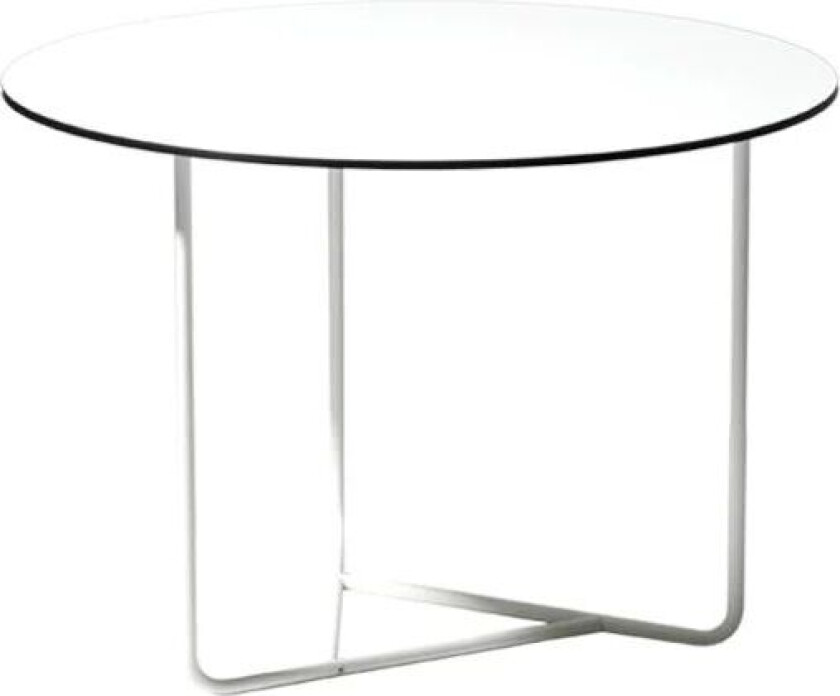 Tellus sofabord hvit, hvitt stativ, H 44 D 64