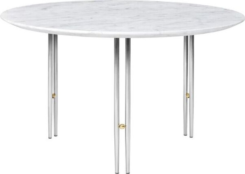 IOI sofabord White carrara marble-Ø70-krom