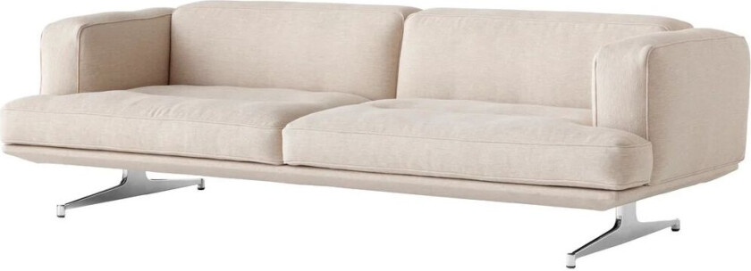 &Tradition Inland AV23 3-seters sofa Clay 0011-polished aluminium