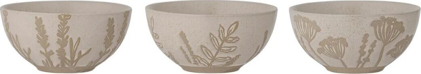 Primrose skål Ø 11,5 cm 3 deler Natur