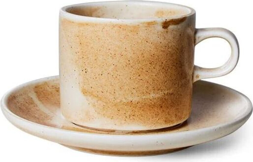 Home Chef kopp med fat 22 cl Rustic cream-brown