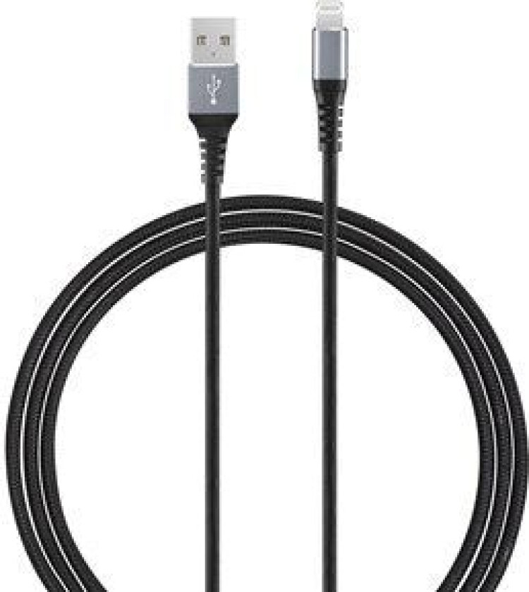 USB-A - Lightning Braided Black/Space Gray 1,5m