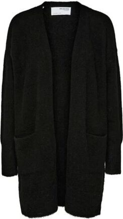 Selected Femme Lulu New Knit Long Cardigan - Black