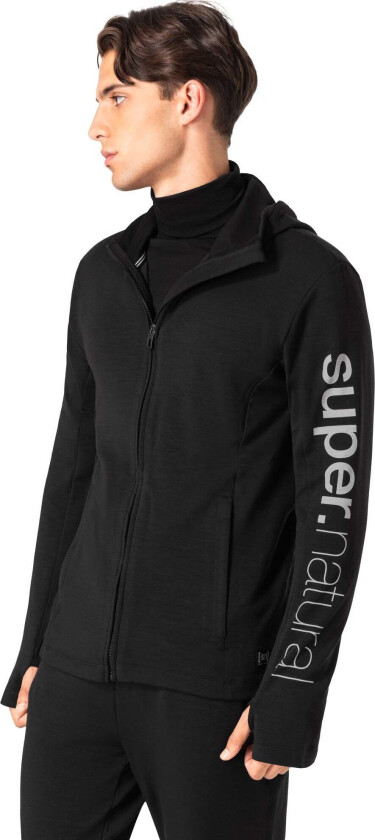 Men's Alpine Hooded Jacket S, Jet Black
