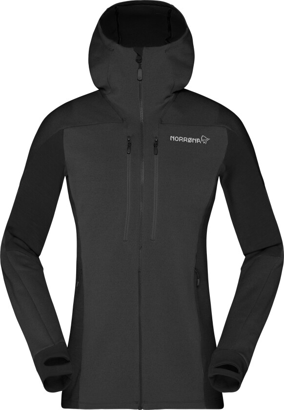Women's Trollveggen Powerstretch Pro Zip Hood L, Caviar