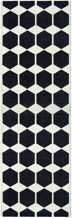 Anna svart gulvteppe 70x140 cm