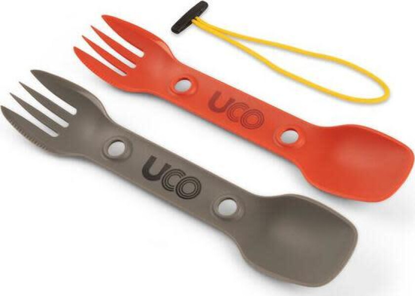 Eco Utility Spork 2-Pack Chili/Slate 2-pack, Chili/Slate