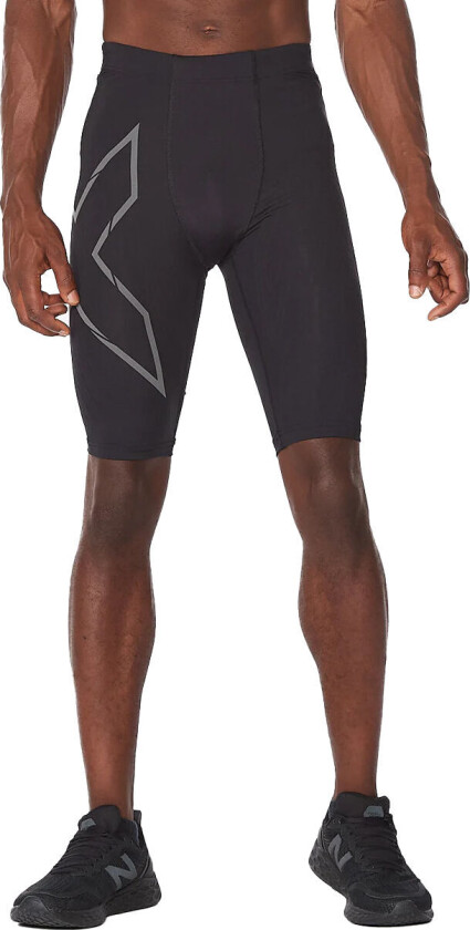 Men's MCS Run Compression Shorts XS, Black/Black Reflective