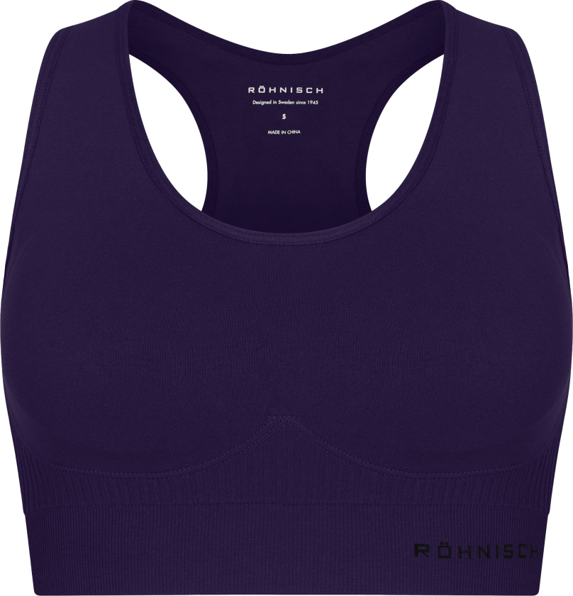 Women's Seamless Soft Rib Sportsbra XS, Blackcurrant