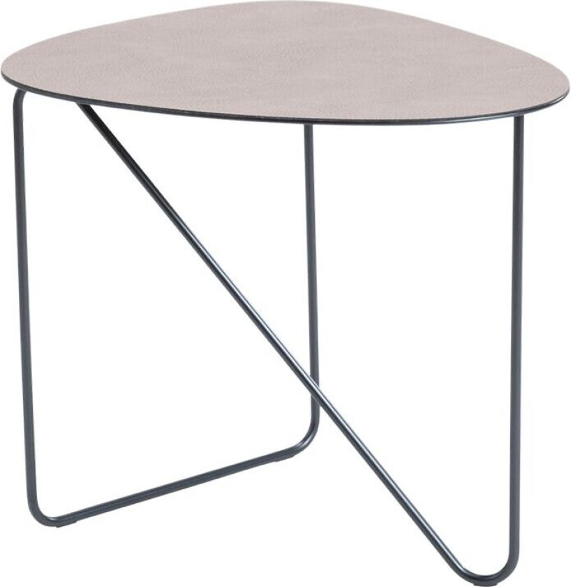 Lind DNA Curve sofabord skinn warm grey, bull, L