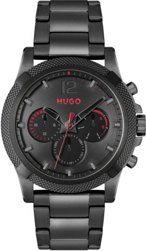 #Impress For Him Casual 1530296 - Kvarts - Sort - Herreklokker - Rustfritt stål - ledd m/pin - Mineral